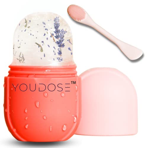 Ice Roller for Face, Eyes, and Neck ? Reusable Silicone Ice Mold for De-Puffing, Skin Toning & Glowing Complexion ? Reduce Puffiness, Tighten Pores, and Sculpt Your Skin