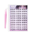 Self Adhesive False Eyelashes Clusters Press On Cluster LASGOOS Natural 90 Clusters Lash Individual Pre-Glued Lashes DIY Eyelash Extensions Longlasting No Glue Needed Fake Lashes With Tweezer