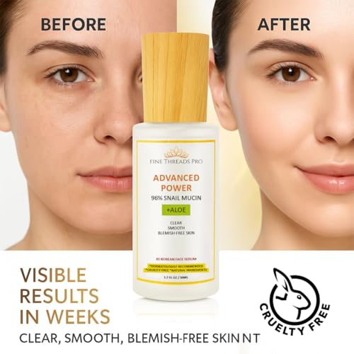 Advanced Power Snail Mucin Serum 96% Snail Filtrate with Hyaluronic Acid & Peptides for Hydration, Skin Repair, and Radiant Glow ? Korean Anti-Aging & Moisture Barrier Care