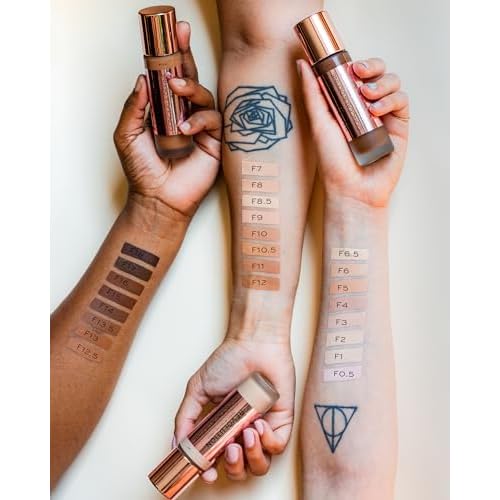 Revolution Beauty London, Conceal & Define Foundation, Full Coverage, Long-Lasting Matte Finish, Vegan & Cruelty-Free, F10 Medium Skin Tones, 0.8 fl oz
