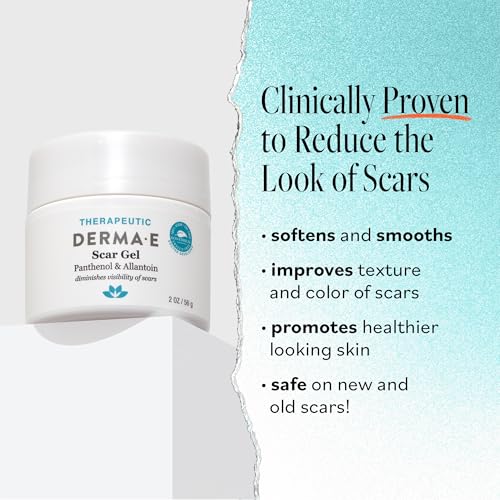 Derma E Scar Gel ? Scar Treatment for Face ? Hydrating Gel for Acne Scars, Burns & Stretch Marks with Panthenol & Allantoin, 2 oz