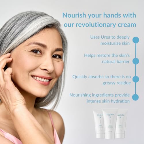Hygieia + Crepey Hand Repair Cream ? Day & Night Care for Dry, Thin, Cracked Hands ? Shea Butter & Aloe ? Deeply Nourishing, Non-Greasy, Fast Absorbing Anti-Aging Cream, 3oz (3 Pack)