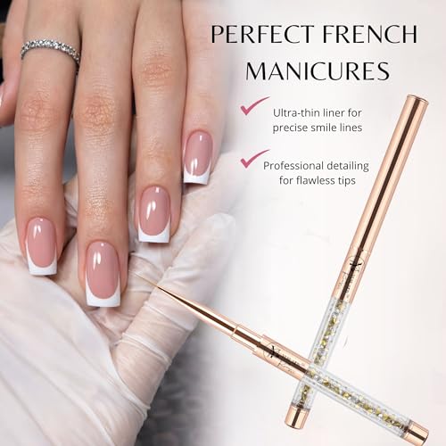 Nail polish brushes set Yuslaidy poly gel poligel brushes nail supply french tip nail brush nail tools nails brish
