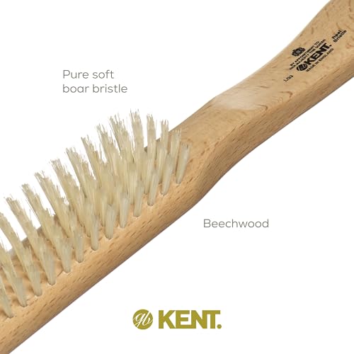 Kent LG3 Finest Hair Brushes for Women - Natural Beechwood and Boar Bristle Narrow Hairbrush for Fine or Medium Thickness Hair All Lengths - Dry Brush for Styling, Straightening, and Stimulating Oils¡¦