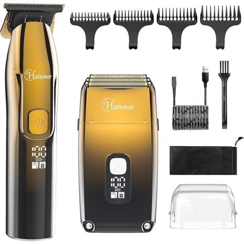 Electric Shaver Razor for Men, MAX-T Quick Rechargeable Wet Dry Rotary Shaver with Pop Up Trimmer and LED Display, IPX7 100% Waterproof (8101 with USB Cable)