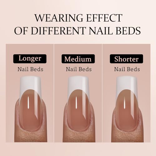 btartboxnails XCOATTIPS - French Nail Tips and Toe Nail Tips Brown Square
