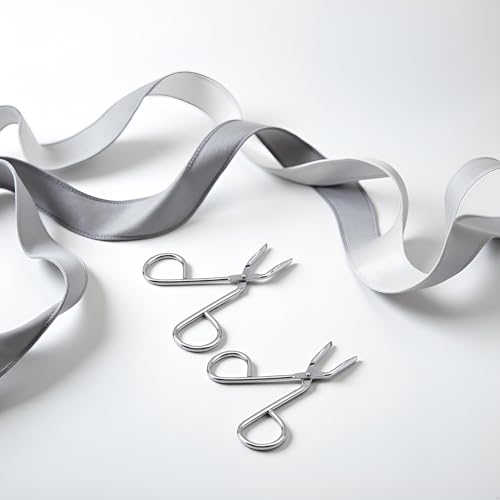 2Pcs Silver Eyebrow Scissors,Elbow Pliers Clip Scissors,Flat Tip Hair Plucker Removal Tweezers,Stainless Steel