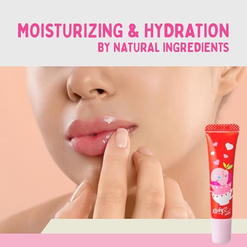Kirby Cute Lip Gloss for Girls, Small Lip Gloss for Women with Tea Tree, Rose, Camellia Extract & Vitamin E, Matcha Natural Lip Gloss Oil & Lip Moisturizer Made in Japan, GREEN TEA