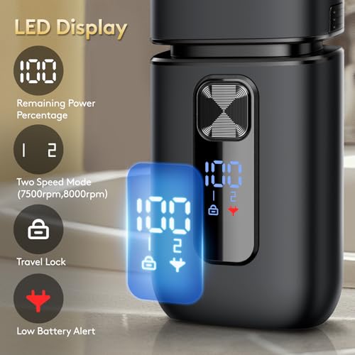 Brightup Electric Foil Shavers for Men - Smooth & Close Electric Razor for Men with Pop Up Trimmer - Wet Dry Shaving/Travel Lock/LED Display/IPX6 Waterproof
