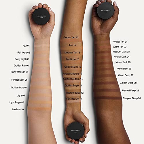 bareMinerals Original Loose Powder Foundation SPF 15, Clean Mineral Powder Face Makeup, Sheer-to-Full Coverage, Talc-Free, Non-Comedogenic, Vegan, Cruelty-Free & Dermatologist-Tested