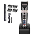 Maxshop Cordless Hair Clippers for Men Kids Grooming Hair Cutting & Trimming Kit with Guide Combs Charging Dock (Gold)