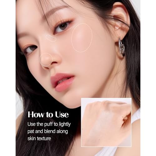 THESAEM Perfect Glam Glow Pact - Illuminating Face Powder with Colorful Pearls for Soft Radiant Glow - Sebum Control Blending Powder with Diamond & Silk - Korean Makeup Highlighter Compact