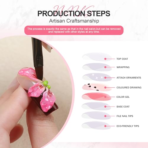 Opulent Handmade Press on Nails - Intricate Handmade Square False Nails with Luxury Artisan Design for Women Wedding Party Special Events