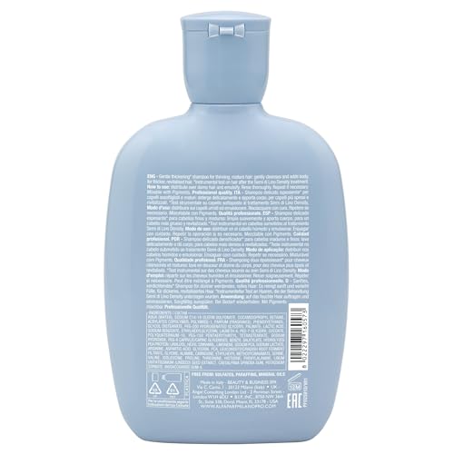ALFAPARF MILANO Semi di Lino Density Sulfate Free Shampoo - Thickening Low Shampoo for Thin and Aging Hair - Adds Body and Volume for Revitalized, Youthful and Thicker Hair - 8.45 FL. Oz.