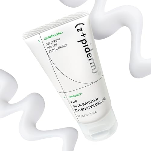 Zipiderm EGF Skin Barrier Intensive Cream ? Korean Hydrating Moisturizer for Dry & Sensitive Skin | Ceramides & Panthenol | Lightweight Nourishing Face Cream | 2.70 fl oz