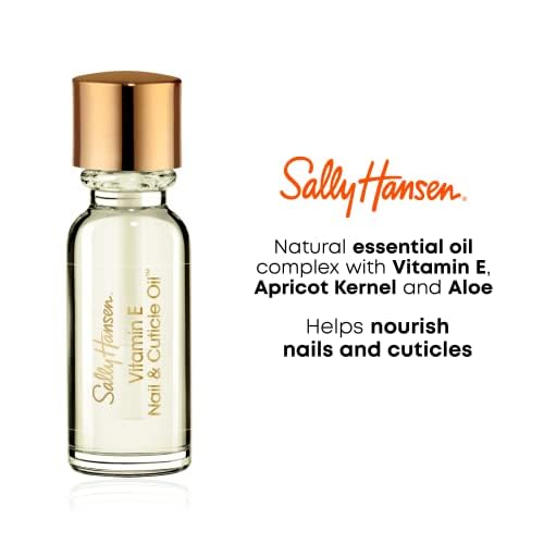 Sally Hansen Nail Treatment Vitamin E Nail & Cuticle Oil¢â | Enriched with Natural Essential Oils & Vitamin E | Deeply Nourishes & Conditions Dry Nails & Cuticles