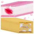 Sulily 30 Pairs Lip Mask & Eye Mask, 24K Gold Crystal Gel Collagen Under Eye Patches, Lip Mask Skincare, Small Gifts for Women, Bachelorette Party Favors, Bulk Gifts, Birthday Galentines Day Gifts