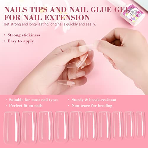 SAVILAND Acrylic Nail Kit with Drill: Professional Nails Kit Acrylic Set with Everything U V Light Gel Polish Nail Glue Tips Nail Art Supplies for DIY Home Salon