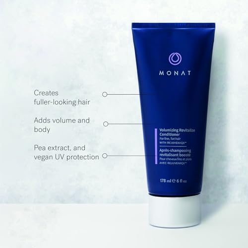 MONAT Volumizing Revitalize Conditioner Infused with Rejuveniqe - Lightweight Hair Volumizing Conditioner for Fine, Flat Hair, for Softness and Shine - Net Wt. 178 ml ? 6 fl. oz.