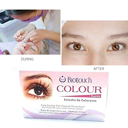 BioTouch Lash & Brow Tint Kit ? Waterproof Eyelash Color, Long-Lasting Dye, Professional At-Home Tinting System (PMU & Microblading Safe) (Brown)