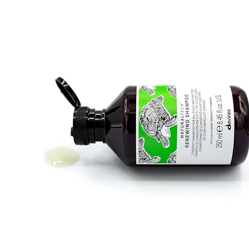 Davines Naturaltech Renewing Shampoo, Anti-Aging & Maintenance for All Hair Types / Aging - With Hair Longevity Complex - Gentle Daily Cleanser for Longevity, 8.45 Fl Oz