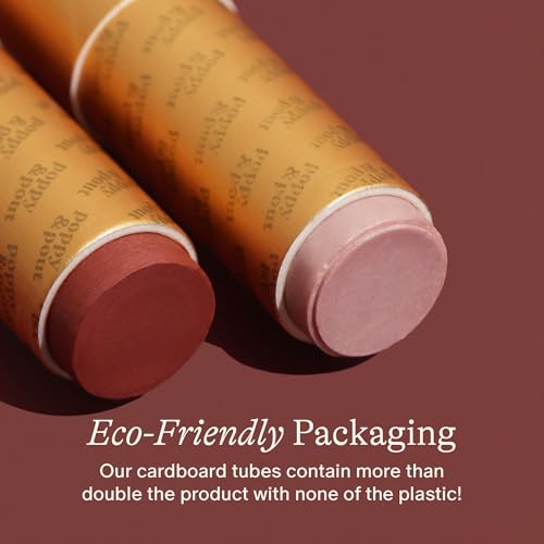 Poppy & Pout All Natural Lip Tint, Cardboard Tube, Hand-Filled, Beeswax, Vitamin E, Coconut Oil, Cruelty Free, All-Natural Shades (Beverly)