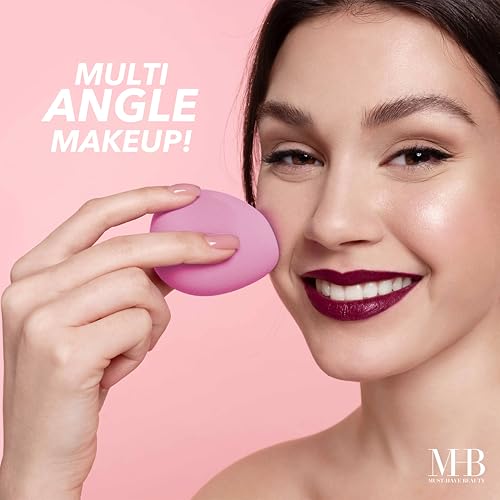 16pc Makeup Blender Set - Pink Makeup Sponges & Beauty Essentials Organizer | Assorted Beauty Blenders, Makeup Sponges and Wedges For Flawless Makeup Application