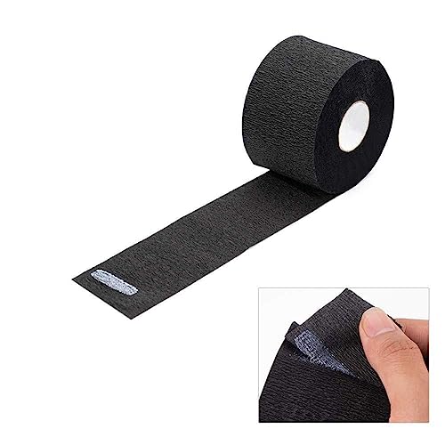 2 Rolls Black Neck Paper Strips Barber Neck Band Hair Wrap Paper Styling Strips Hair Cutting Supplies for Salon Barber Shop