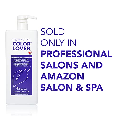 Framesi Color Lover Dynamic Blonde Conditioner, Purple Conditioner, Sulfate Free Conditioner, Color Treated Hair