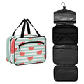 senya Toiletry Bag Travel Bag with Hanging Hook Cute Red Watermelon Slice Makeup Cosmetic Bag Travel Organizer Water-resistant for Toiletries Accessories Shampoo Full Sized Container,L