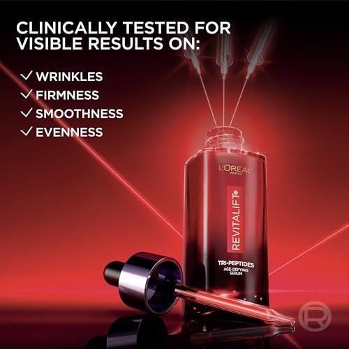L'Oreal Paris Revitalift Triple Power Age-Defying Face Serum, Anti Aging Serum with 3 in 1 Benefits, Reduces Wrinkles, Firms and Brightens Skin, Includes Sample