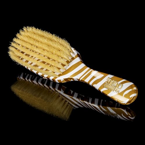 Torino Pro Wave Brush #253-7 Row Soft bristles Shower brush -100% Pure Boar Bristles - Great for laying down your 360 Waves