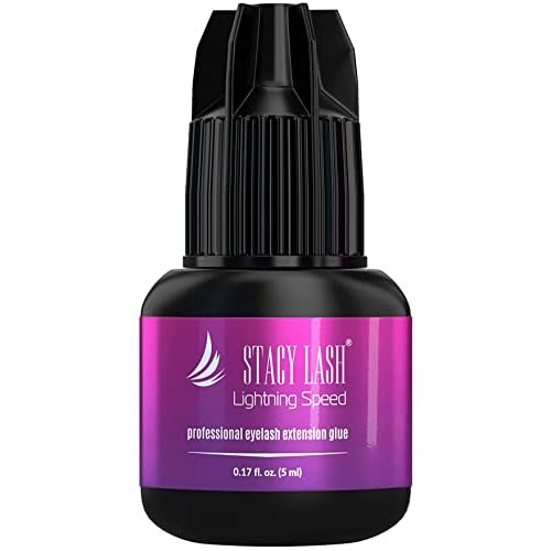 Extra Bonder for Lash Extensions 15ml + Lightning Speed Eyelash Extensions Glue 5ml - Stacy Lash/Eyelash Extension Sealer/Reduces Lash Extension Glue Fumes /0.3 Sec Drying time/6-8 Weeks Retention