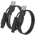 2 Pack USB Charger Cord for Remington Electric Shaver for Women, for Remington WDF5030A, WDF4816NA, WDF4821US, WDF4825 Trimmer Replacement Charging Cable, Power Cord Black