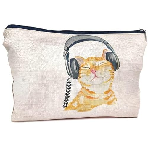 IWXYI Cat Lover Gifts,Cat Makeup Bag Zipper Pouch Travel Toiletry Gifts For Women Teenage Girls