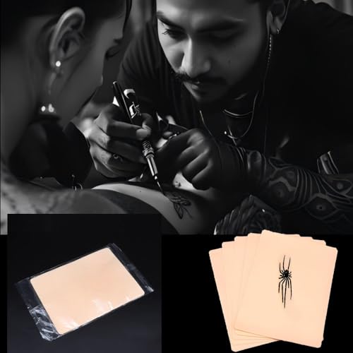 10pcs Double Sides Fake Skin for Practicing and Tattooing, Soft Tattoo Practice Skin for Beginners and Artists Tattoo Kit