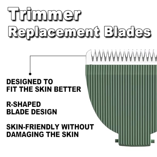 2 Packs Green Replacement Blades for Meridian Trimmer,Compatible with Meridian Body Trimmer Onyx & Sage£¬Hygienic Ceramic Replacement Blades