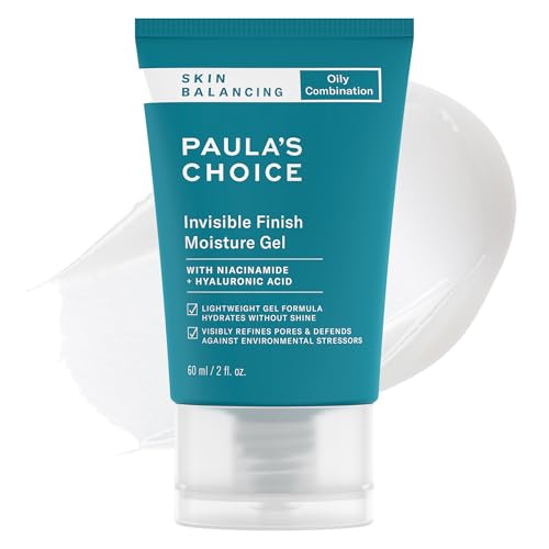 Paula's Choice SKIN BALANCING Invisible Finish Gel Face Moisturizer with Niacinamide & Hyaluronic Acid, Lightweight Face Gel Cream for Large Pores & Oily Combination Skin, Fragrance-Free, 2oz
