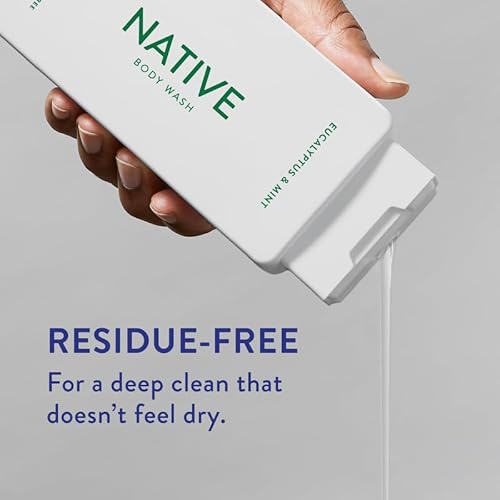 Native Body Wash Contains Naturally Derived Ingredients | For Women & Men, Sulfate, Paraben, & Dye Free Leaving Skin Soft and Hydrated | Eucalyptus & Mint 18 oz