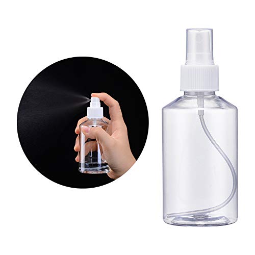 Pandahall 15Pcs Fine Mist Spray Bottles Empty Plastic Reusable Bottles with Pumps Clear 150ml/5oz for Essential Oils, Face Spray, Hair Spray, Travel