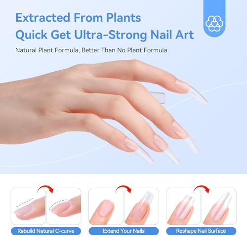SAVILAND 50000RPM Nail Drill with Clear Builder Nail Gel Kit: 2024 High Tech Fast Removal Electric Nails Drill Kit 6000mAh Rechargeable Professional Drill Bit Nail File Buffer Tools Salon