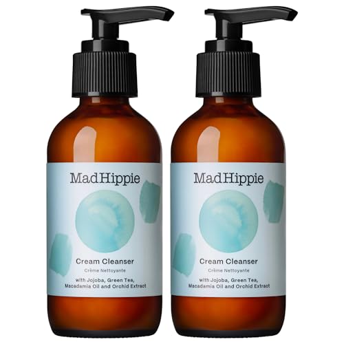 Mad Hippie Cream Cleanser 2-Pack ? Gentle Formula with Hyaluronic Acid, Jojoba Oil & Green Tea, Skin Barrier Protection, 4 Oz Ea