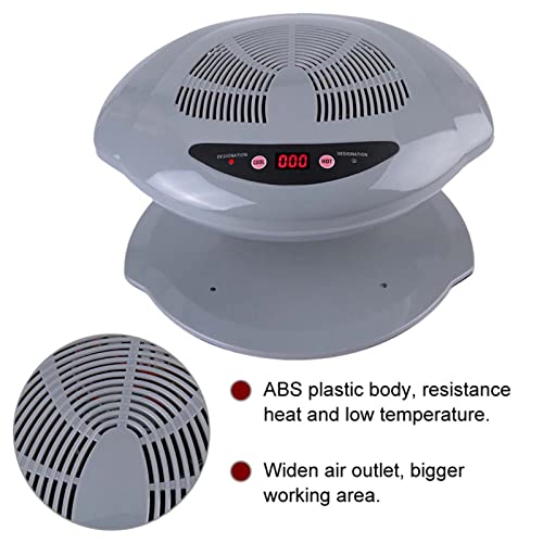 Air Nail Dryer, 2 in 1 Hot and Cold Air Nail Fan Blow Dryer for Regular Nail Polish, Automatic Sensor Manicure Drying Nail Dryer for Home and Salon Use, Grey