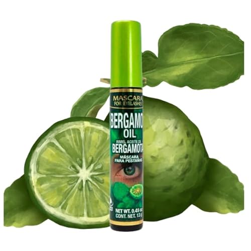 BERGAMOTA Oil Hair Care Bergamot oil ideal for hair, beard and mustache, 4.05oz + BERGAMOT OIL BLACK Waterproof Mascara, Strengthening 13g (4% silicon 1% pantenol) Mascara For eyelashes PESTANAS