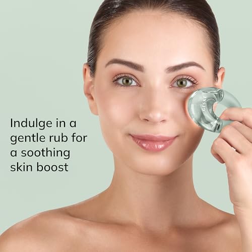 GESKE SmartAppGuided¢â Cool & Warm Eye Massager | 7 in 1 | Multifunctional Massager | Eyes & Face | Battery-free Cooling & Warming | Firms, Relaxes & De-Puffs Skin | Ring-shaped Design for Easy Grip