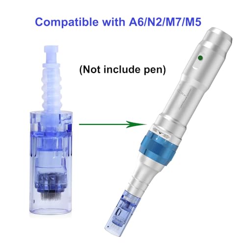 Microneedling Pen Cartridges for Dr Pen Microneedle Machine A6 N2 M5 M7 at Home Use (36 Pin, 10 PCS) 0.25 mm