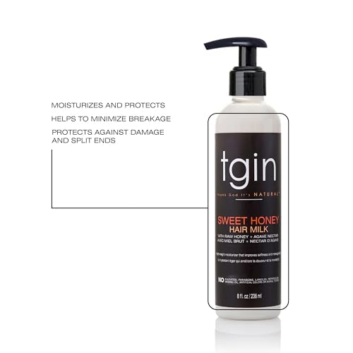 tgin Sweet Honey Hair Milk and Moisturizer for Natural, Dry, Curly, Wavy Hair - 8 Oz
