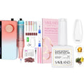 SAVILAND Electric Nail Drill Professional: 35000RPM PRO Nail Drill Kit with 15ml Clear Builder Nail Gel in A Bottle