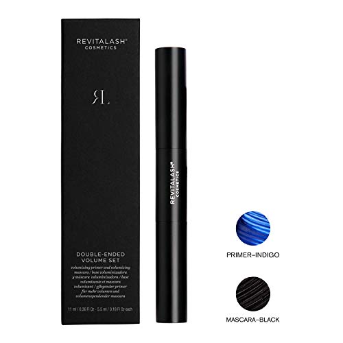 RevitaLash Cosmetics, Double-Ended Volume Set, Eyelash Primer & Mascara, Hypoallergenic & Cruelty Free