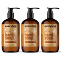 Everyone Liquid Hand Soap, 12.75 Ounce (Pack of 3), Sweet Cinnamon + Vanilla, limited edition, made with Essential Oils for kitchen and bathroom
